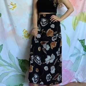 Beautiful Black Floral Mini Skirt